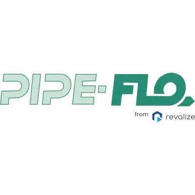 PIPE-FLO V21 logo in green text, with “from Revalize” and the Revalize logo in smaller font below and to the right.