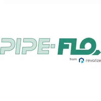 The Pipe-Flo logo with the text from Revalize and the Revalize company logo beneath it.