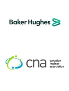 Logos of Baker Hughes and the Canadian Nuclear Association displayed on a white background.